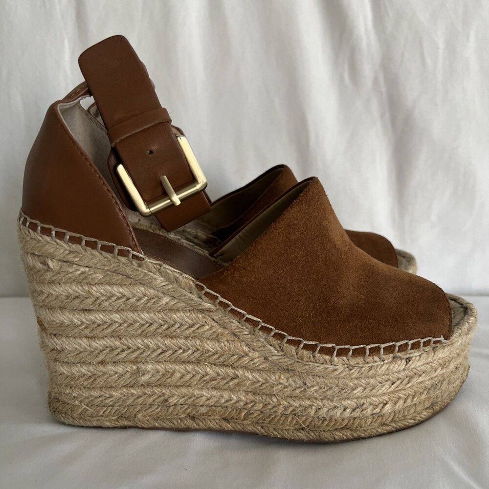 Marc Fisher Camel Tan Platform Espadrilles Wedges… - image 3